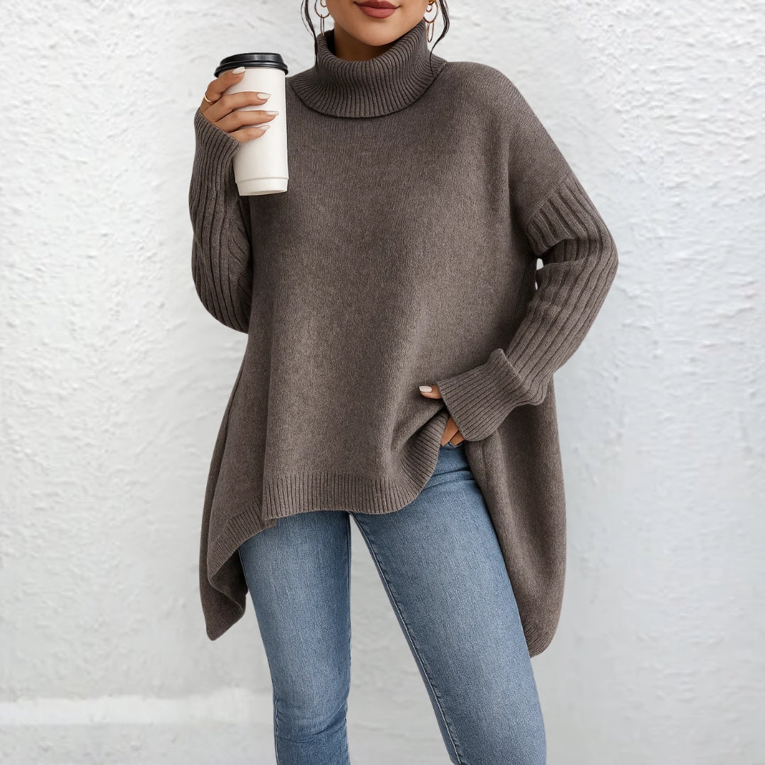 Maglione a collo alto Valentina marrone