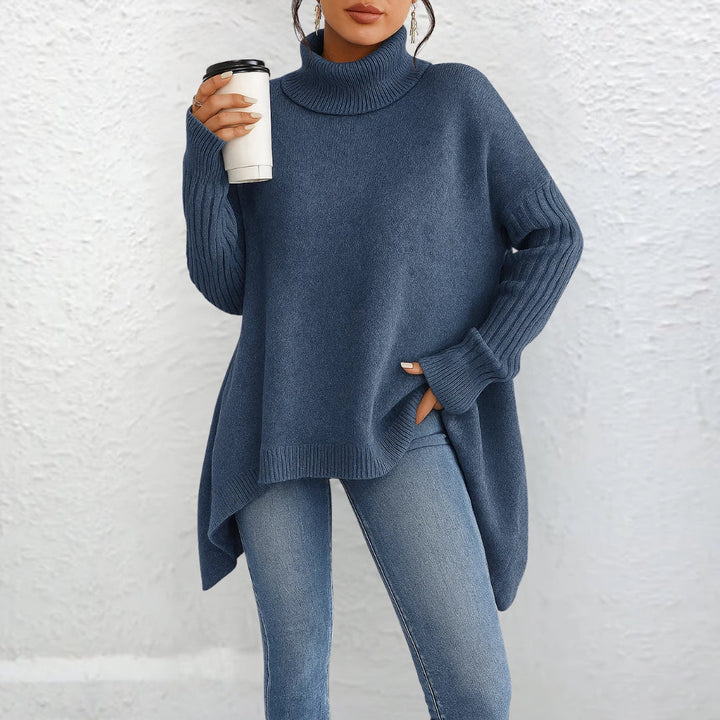 Maglione a collo alto Valentina blu