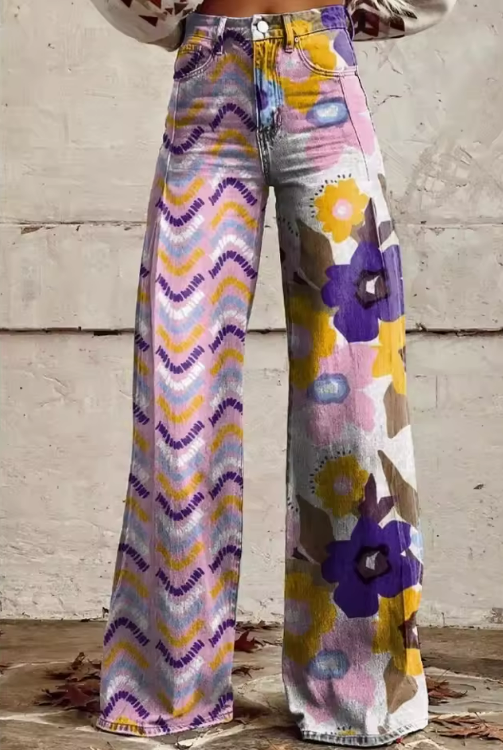 Isadora | Pantaloni Boho A Fiori
