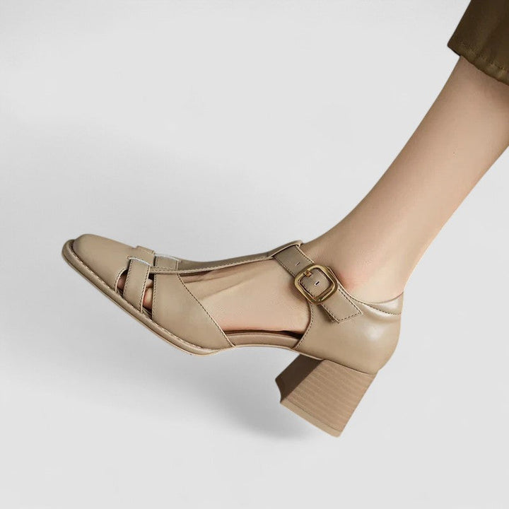 Beatrice | Scarpe Salomé con Tacco a Blocco