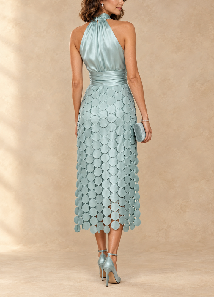 Romilly | Vestito Midi con Scollo all'Americana e Applicazioni a Dischi