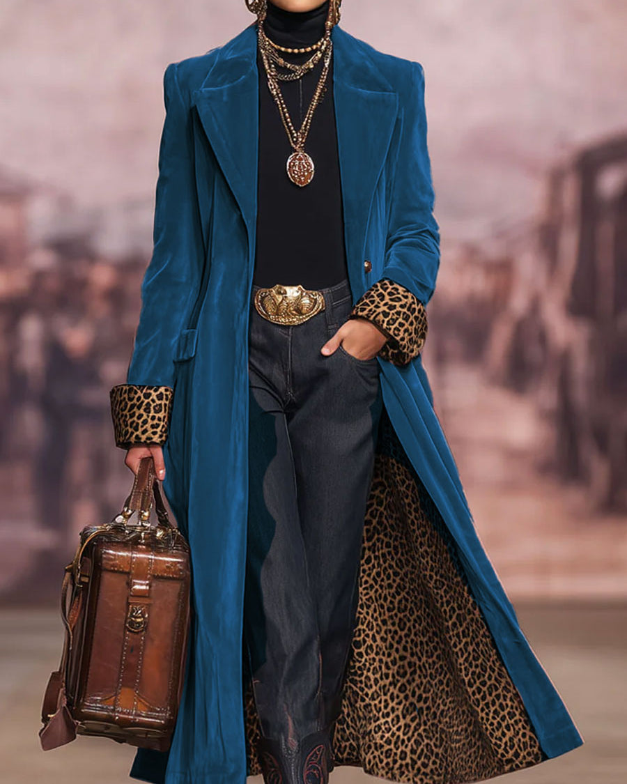 Madison Long Tailored Coat – Blue
