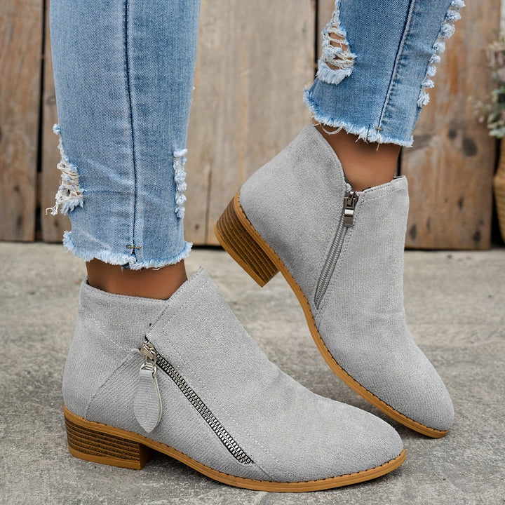 Federica | Stivaletti Scamosciati Eleganti - Grigio