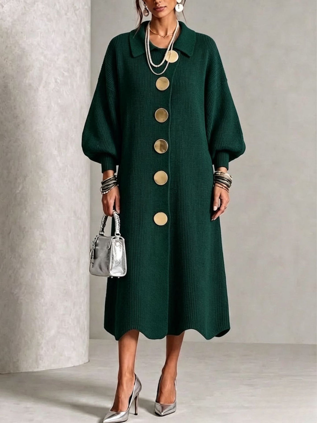 Sienna | Vestito Abbottonato a Maniche Lunghe