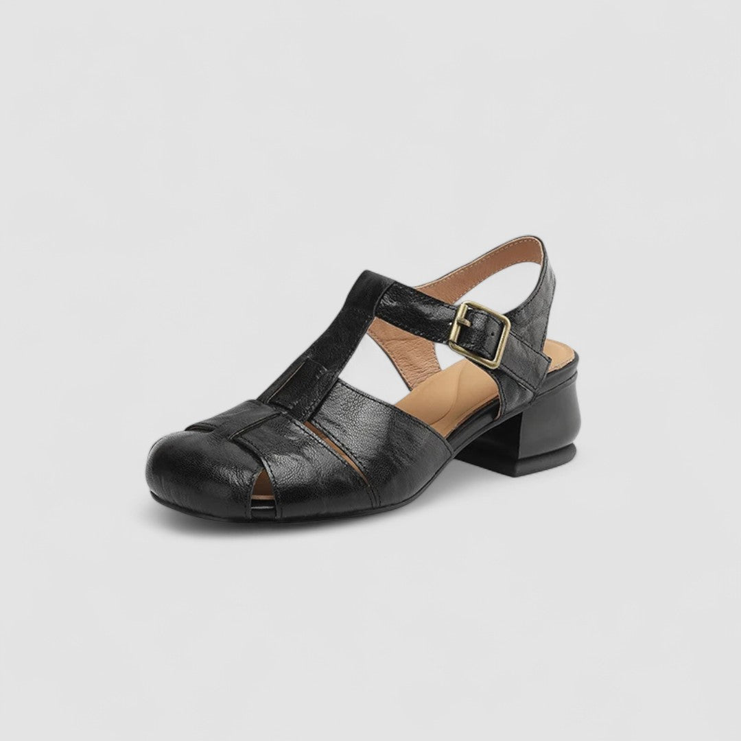 Francesca | Scarpe Mary Jane Traforate con Tacco