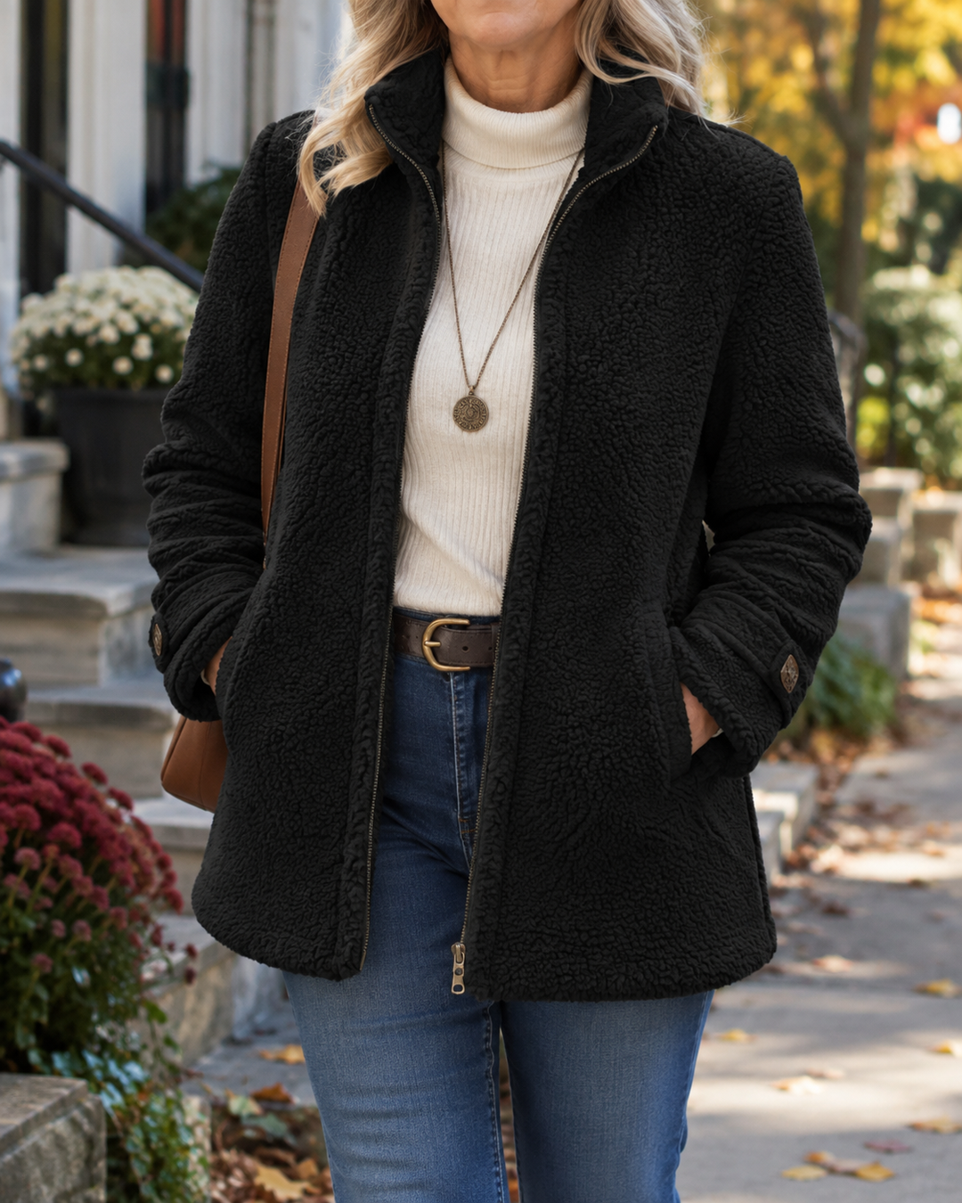 Rebecca | Giacca con Collo Alto e Zip