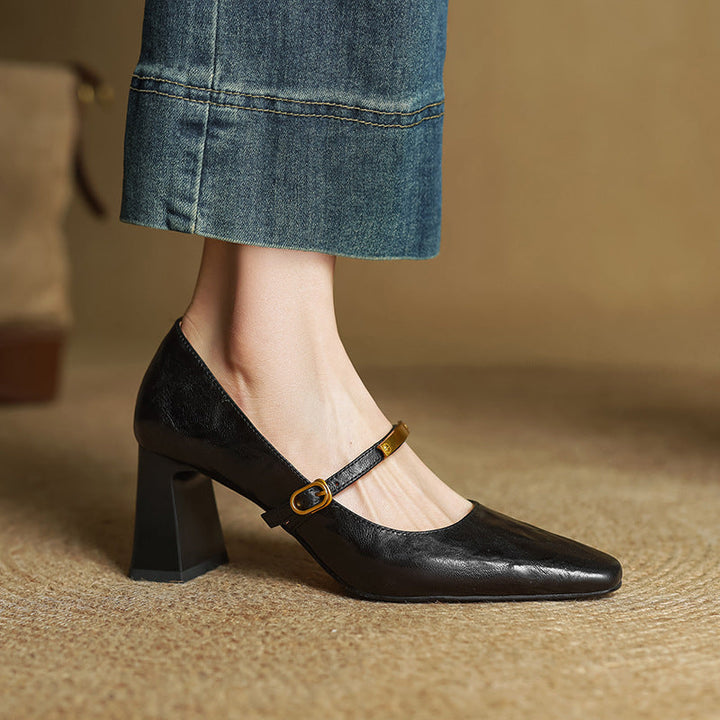 Marleon | Décolleté In Pelle Con Cinturino