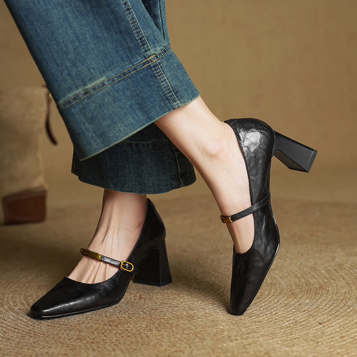 Marleon | Décolleté In Pelle Con Cinturino