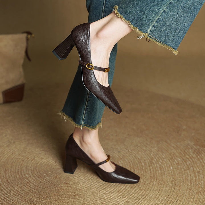 Marleon | Décolleté In Pelle Con Cinturino