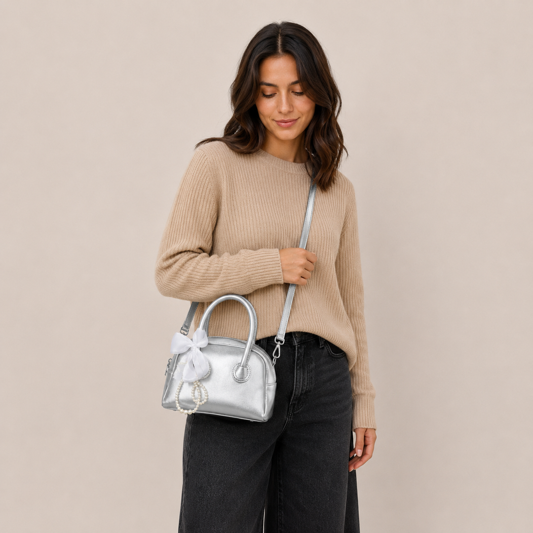 Perla | Borsa a Mano Metallica