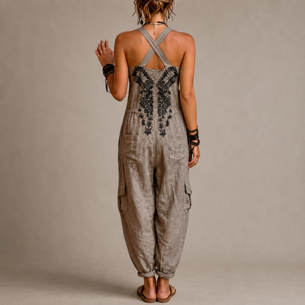 Ludovica - Tuta Boho con Pantalone Harem - dettaglio