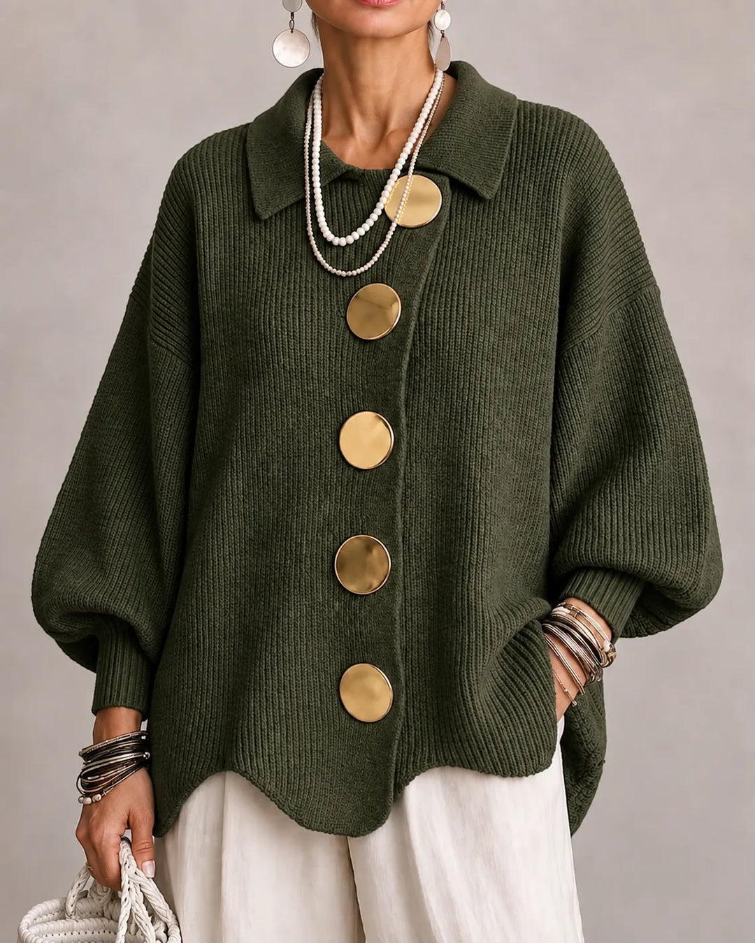 Eliana | Cardigan oversize con bottoni