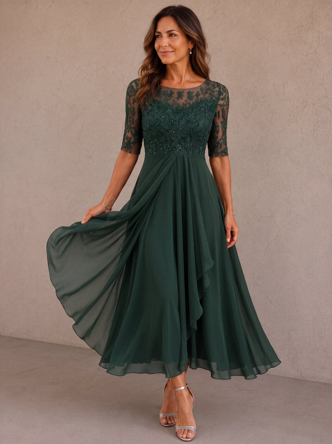Abella | Vestito con Pizzo