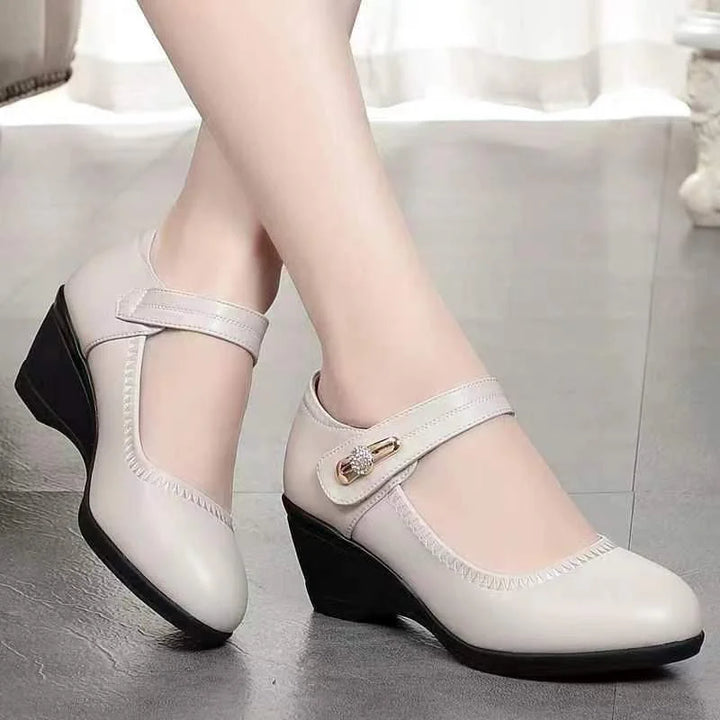 Scarpe con tacco comfort beige
