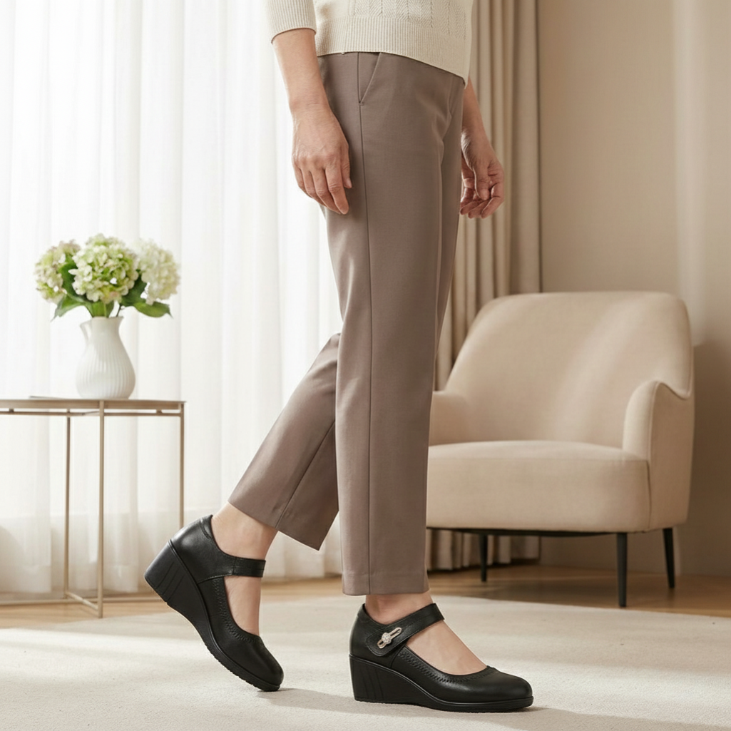 Scarpe con tacco comfort nere profilo
