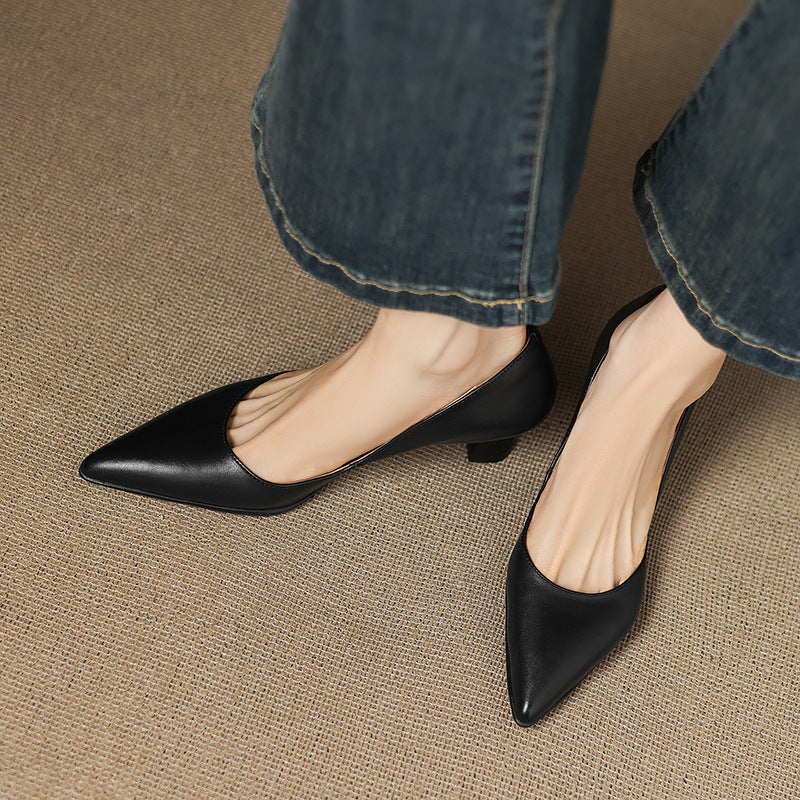 Calenne | Kitten Heel In Pelle