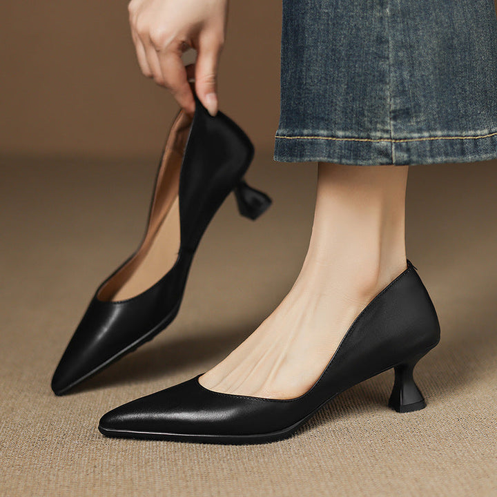 Calenne | Kitten Heel In Pelle
