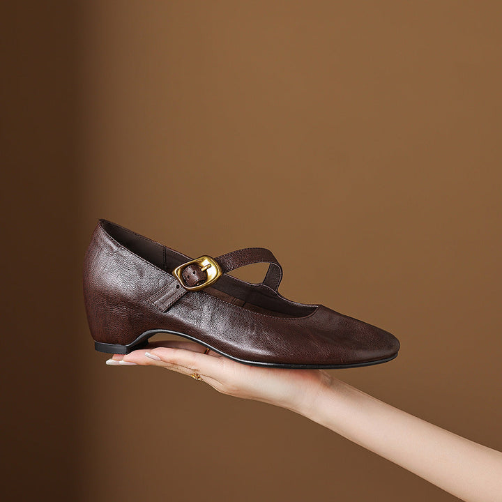Quira | Ballerina Mary Jane con Punta Tonda