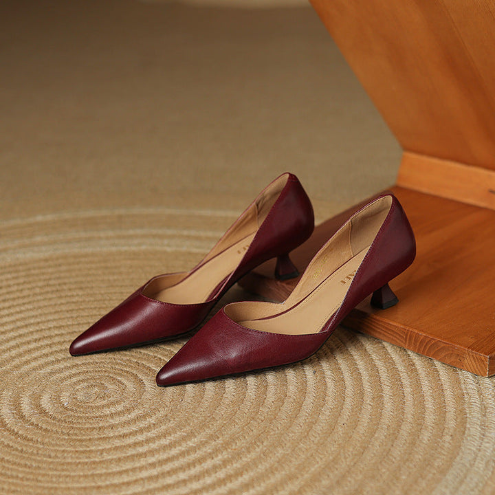 Ceyra | Kitten Heel In Pelle