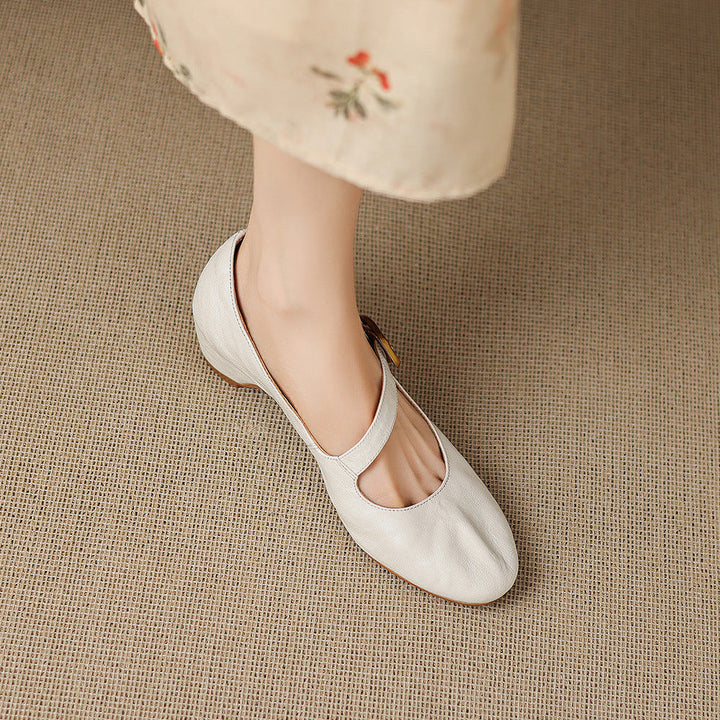 Quira | Ballerina Mary Jane con Punta Tonda
