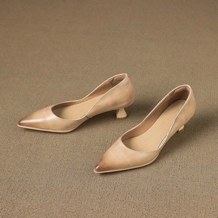 Calenne | Kitten Heel In Pelle
