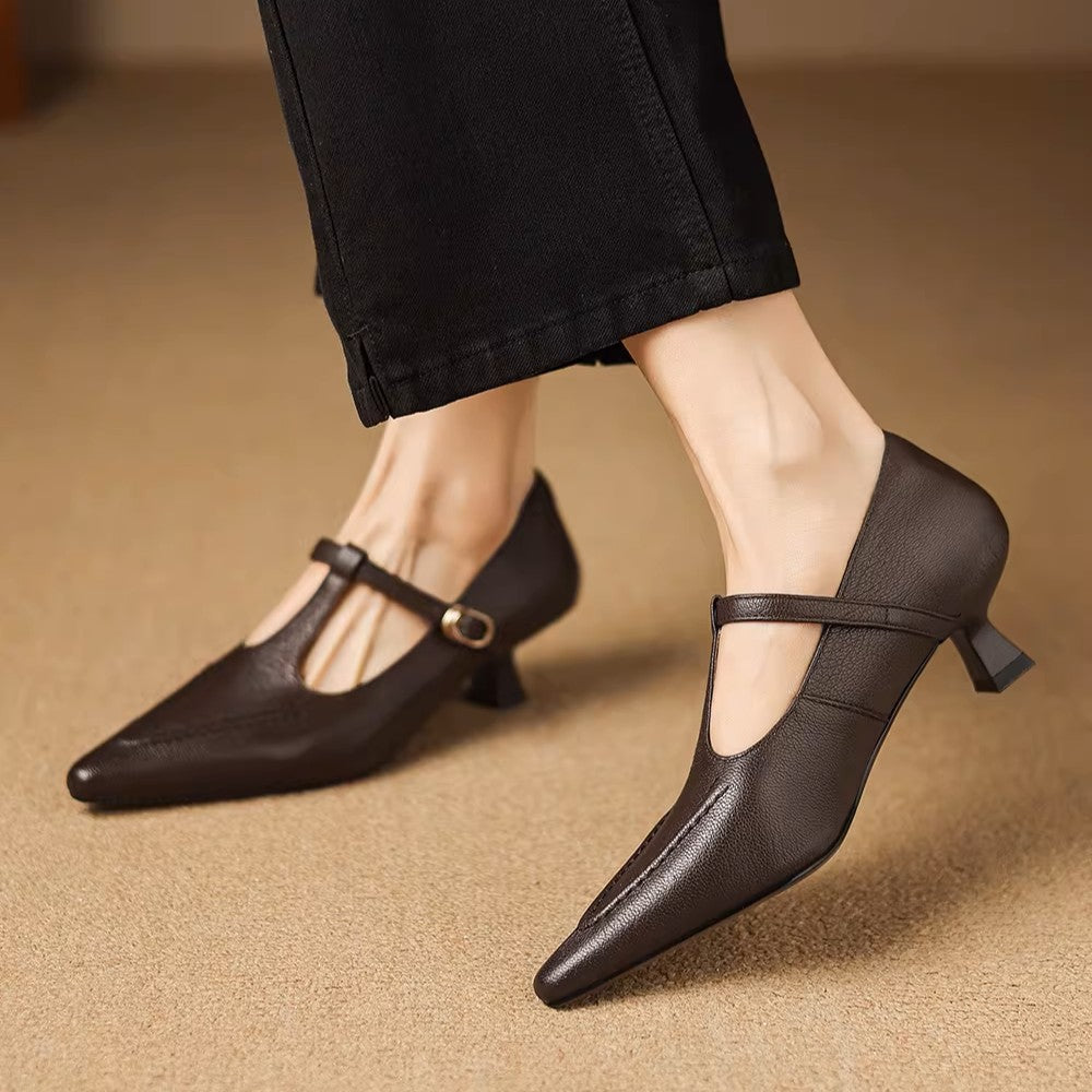 Tirea | Scarpe con Tacco in Vera Pelle