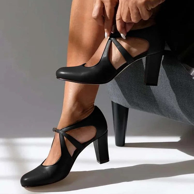 Giovanna | Décolleté Eleganti e Comode in Pelle - Nero
