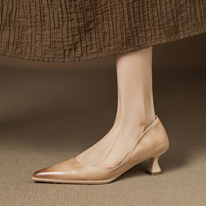 Calenne | Kitten Heel In Pelle