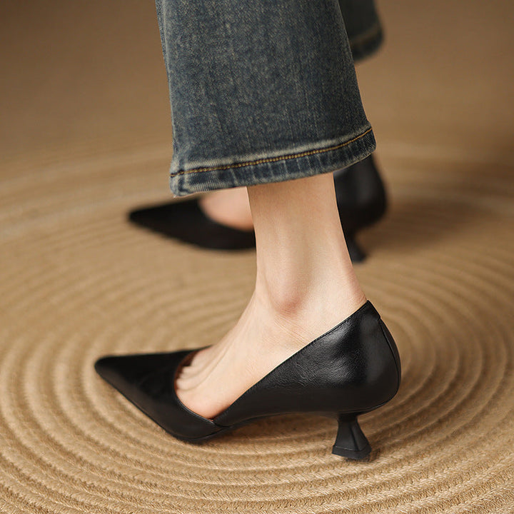 Ceyra | Kitten Heel In Pelle
