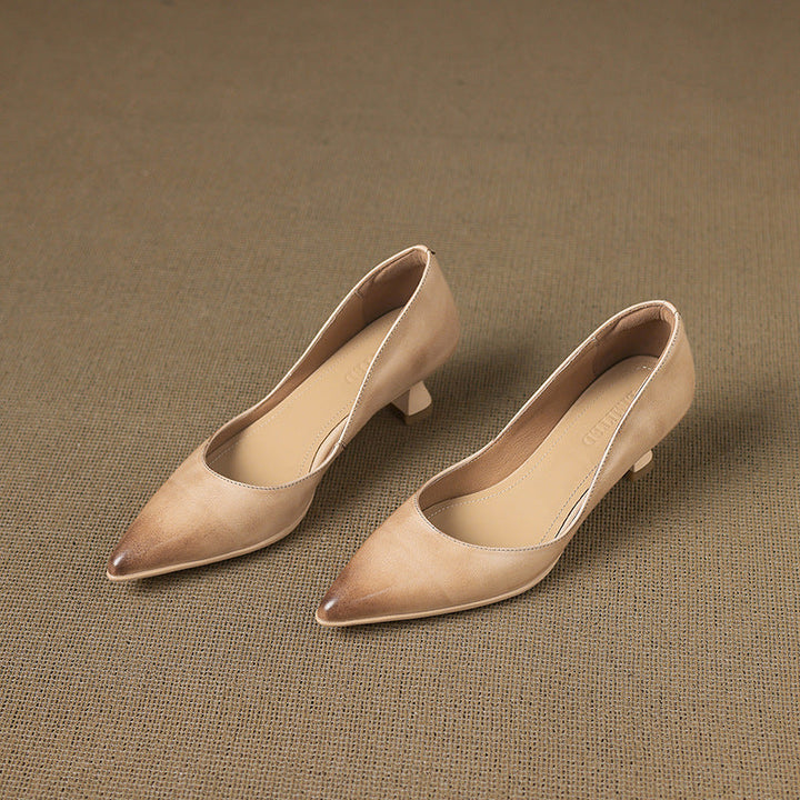 Calenne | Kitten Heel In Pelle