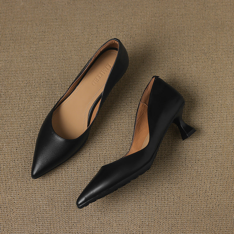 Calenne | Kitten Heel In Pelle
