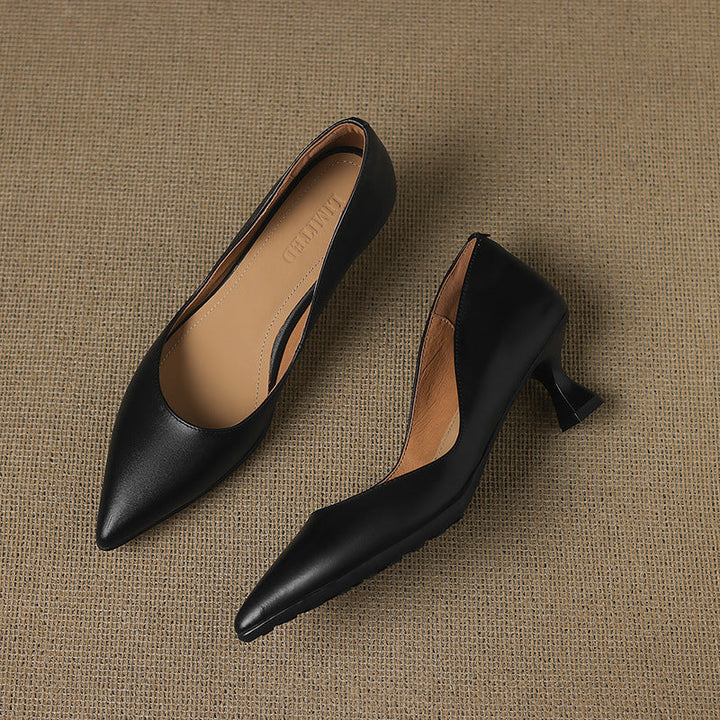 Calenne | Kitten Heel In Pelle