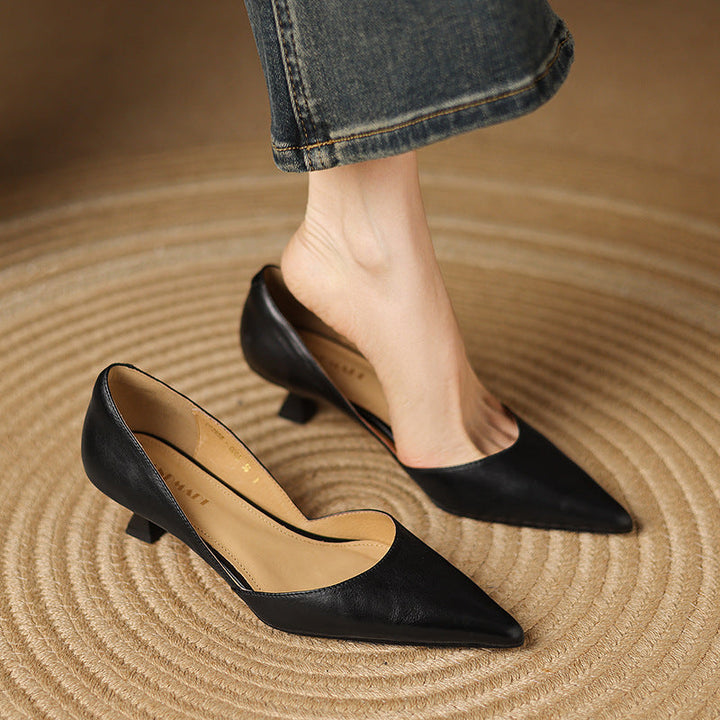 Ceyra | Kitten Heel In Pelle