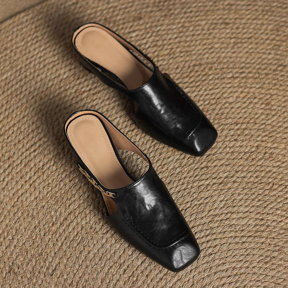Avella | Mules In Pelle