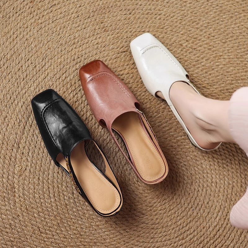 Avella | Mules In Pelle