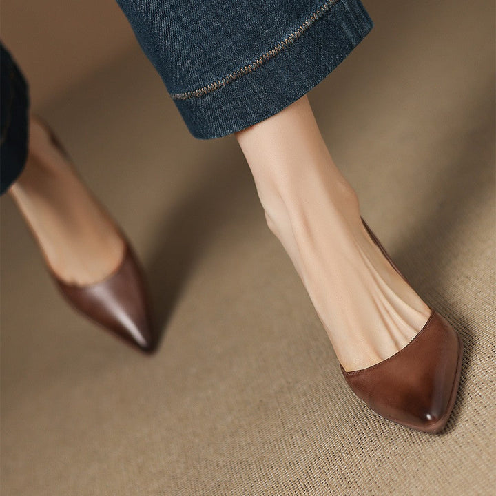 Calenne | Kitten Heel In Pelle