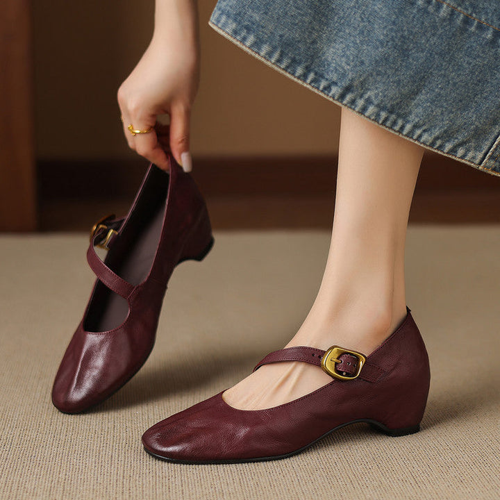 Quira | Ballerina Mary Jane con Punta Tonda