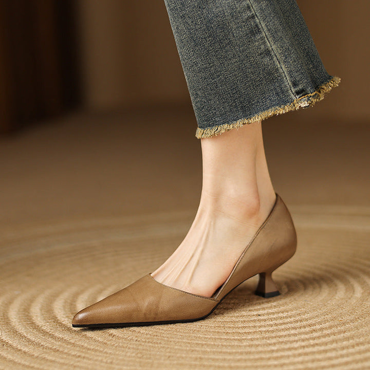 Ceyra | Kitten Heel In Pelle