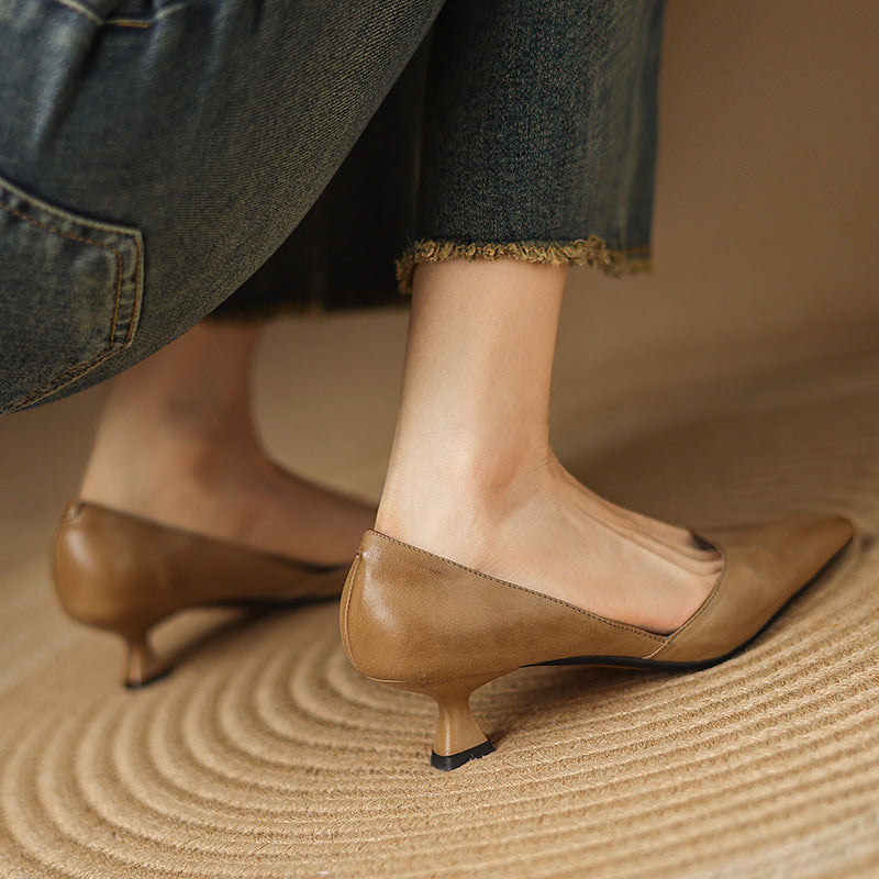 Ceyra | Kitten Heel In Pelle