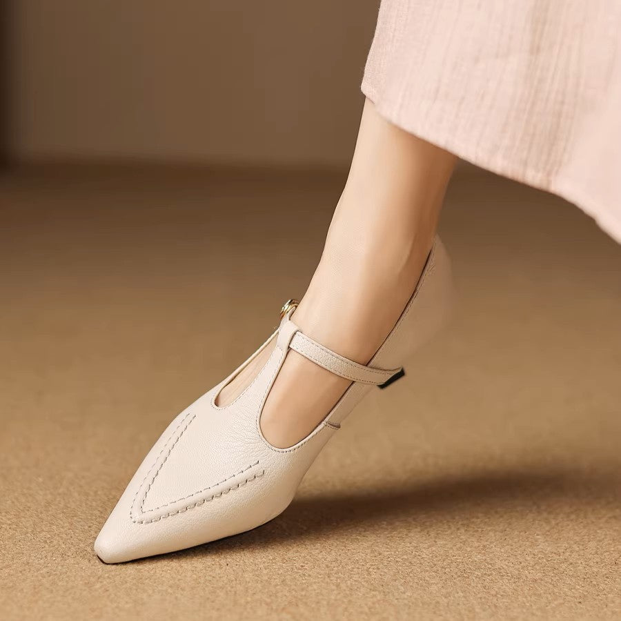 Tirea | Scarpe con Tacco in Vera Pelle