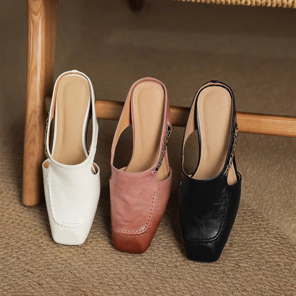 Avella | Mules In Pelle
