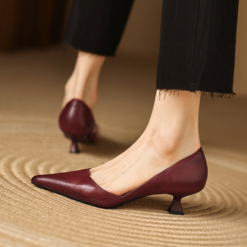 Ceyra | Kitten Heel In Pelle