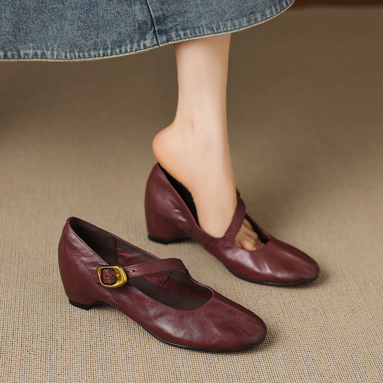 Quira | Ballerina Mary Jane con Punta Tonda