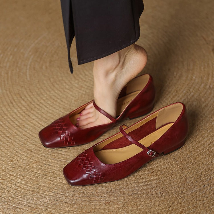 Verity | Ballerina Mary Jane con Punta Quadrata