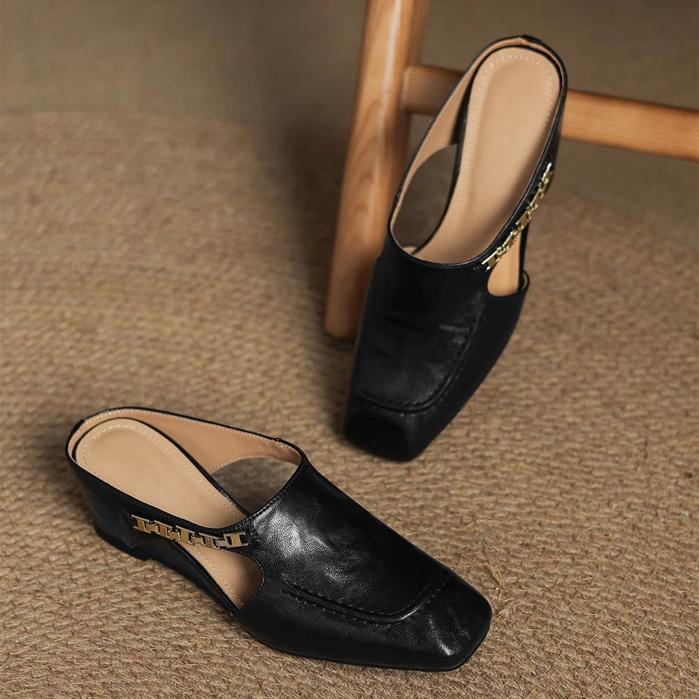 Avella | Mules In Pelle
