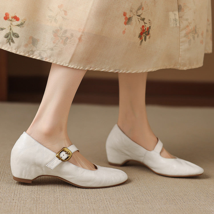 Quira | Ballerina Mary Jane con Punta Tonda