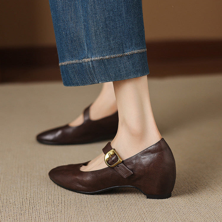 Quira | Ballerina Mary Jane con Punta Tonda