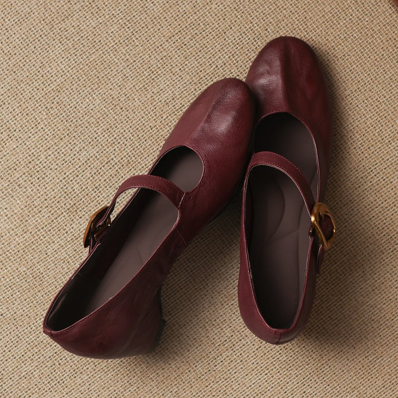 Quira | Ballerina Mary Jane con Punta Tonda