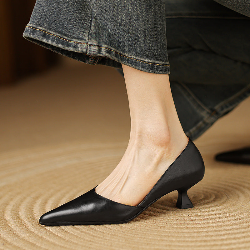Ceyra | Kitten Heel In Pelle