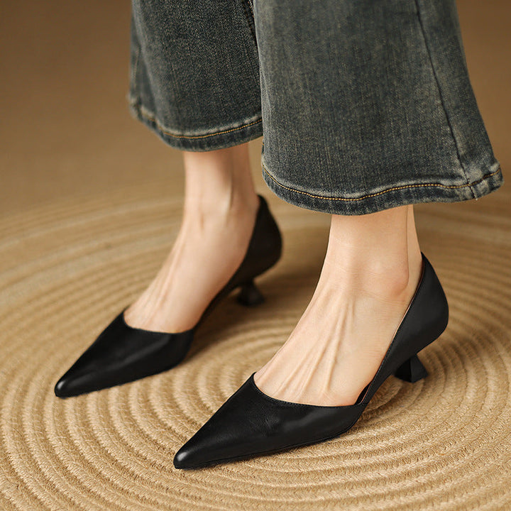 Ceyra | Kitten Heel In Pelle